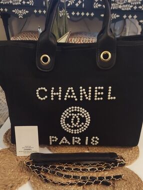 Black Pearl 2 Way Tote Bag Large